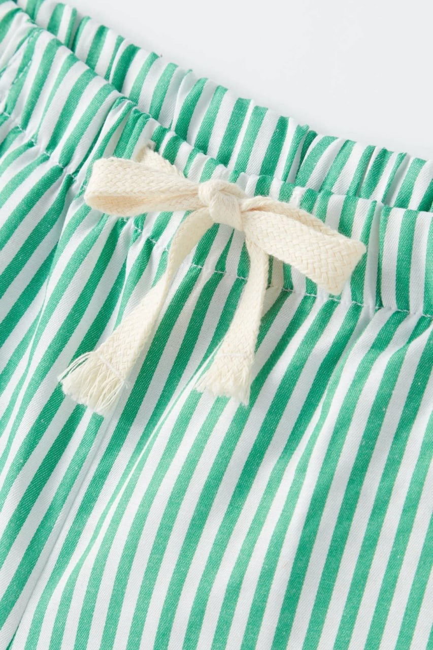 GREEN STRİPE ŞORT