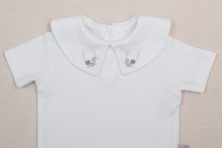MAGNOLİA NAKIŞLI BODY ERKEK MAVİ UZUN KOL