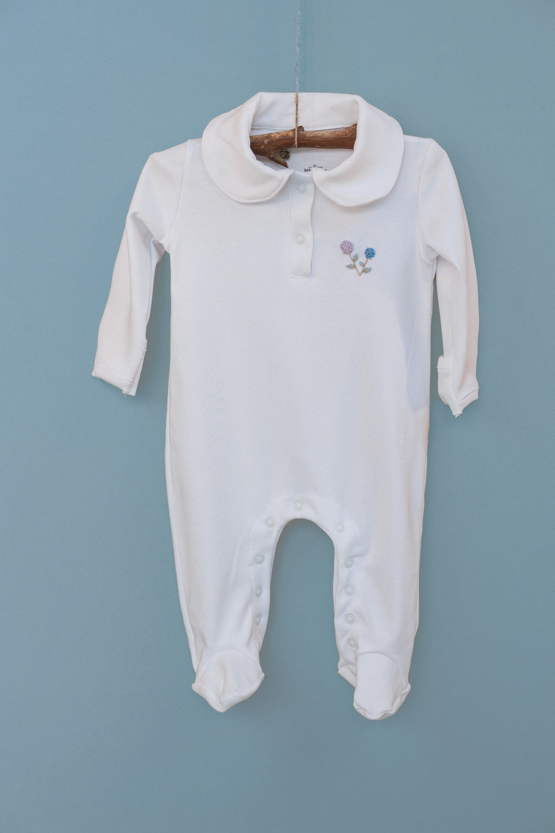 BLOOM ORTANCA NAKIŞLI BEBE YAKA TULUM