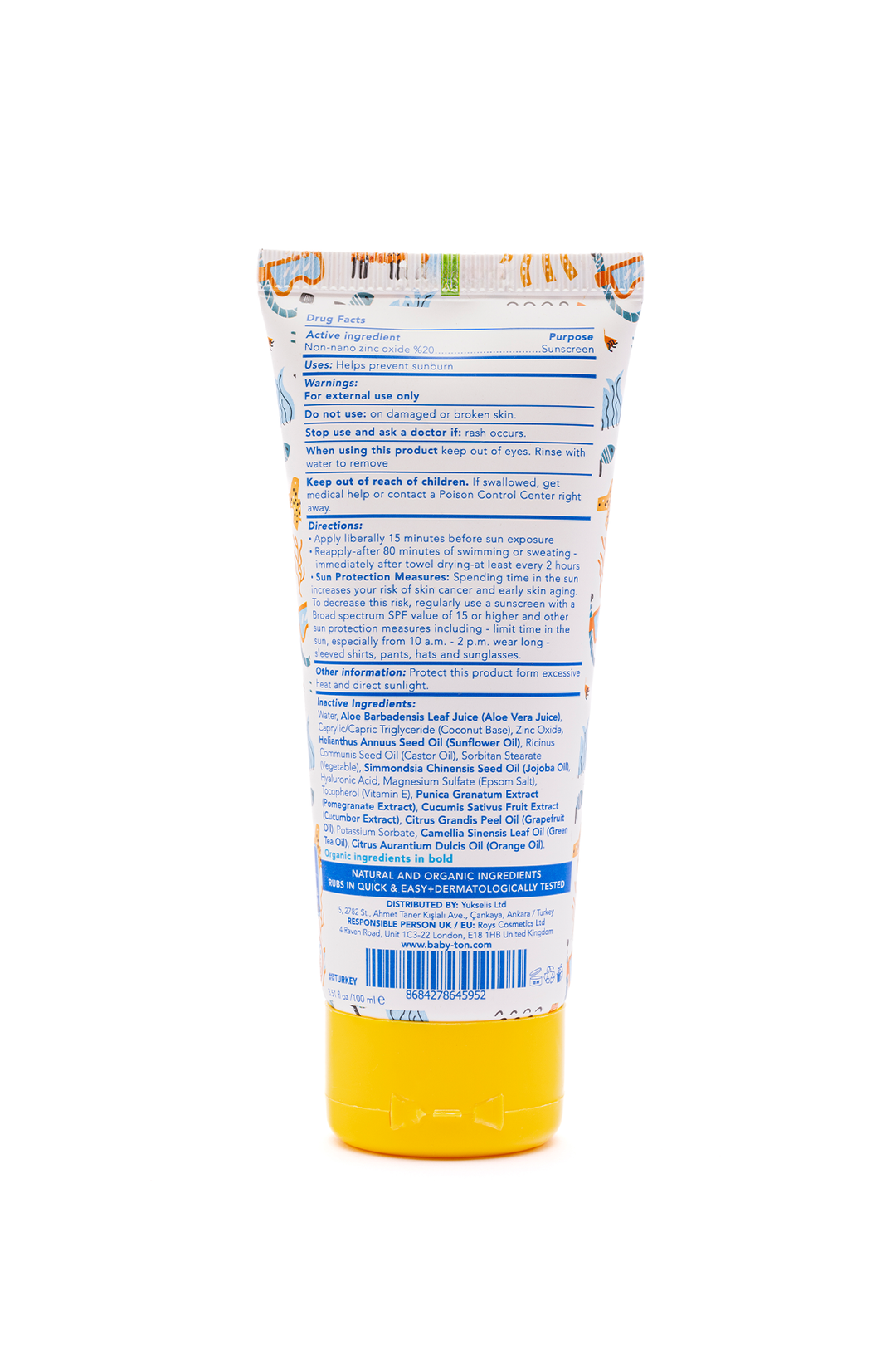 Bebek ve Çocuklar için Atopik Güneş Koruyucu Krem 100 ML