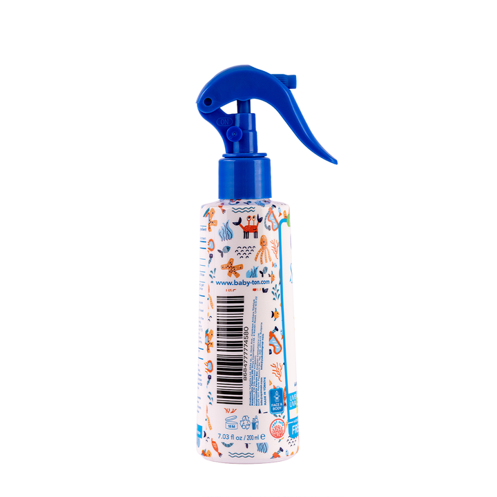 Bebek &amp; Çocuk Suya Dayanıklı Doğal Güneş Koruyucu Sprey 50 SPF 200 ml