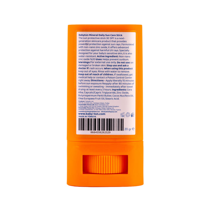 Bebek ve Çocuklar İçin Doğal Güneş Koruyucu Stick 30 SPF 20 gr