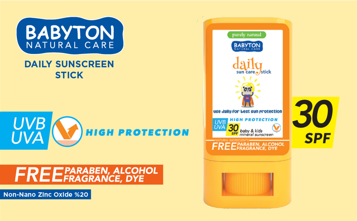 Bebek ve Çocuklar İçin Doğal Güneş Koruyucu Stick 30 SPF 20 gr