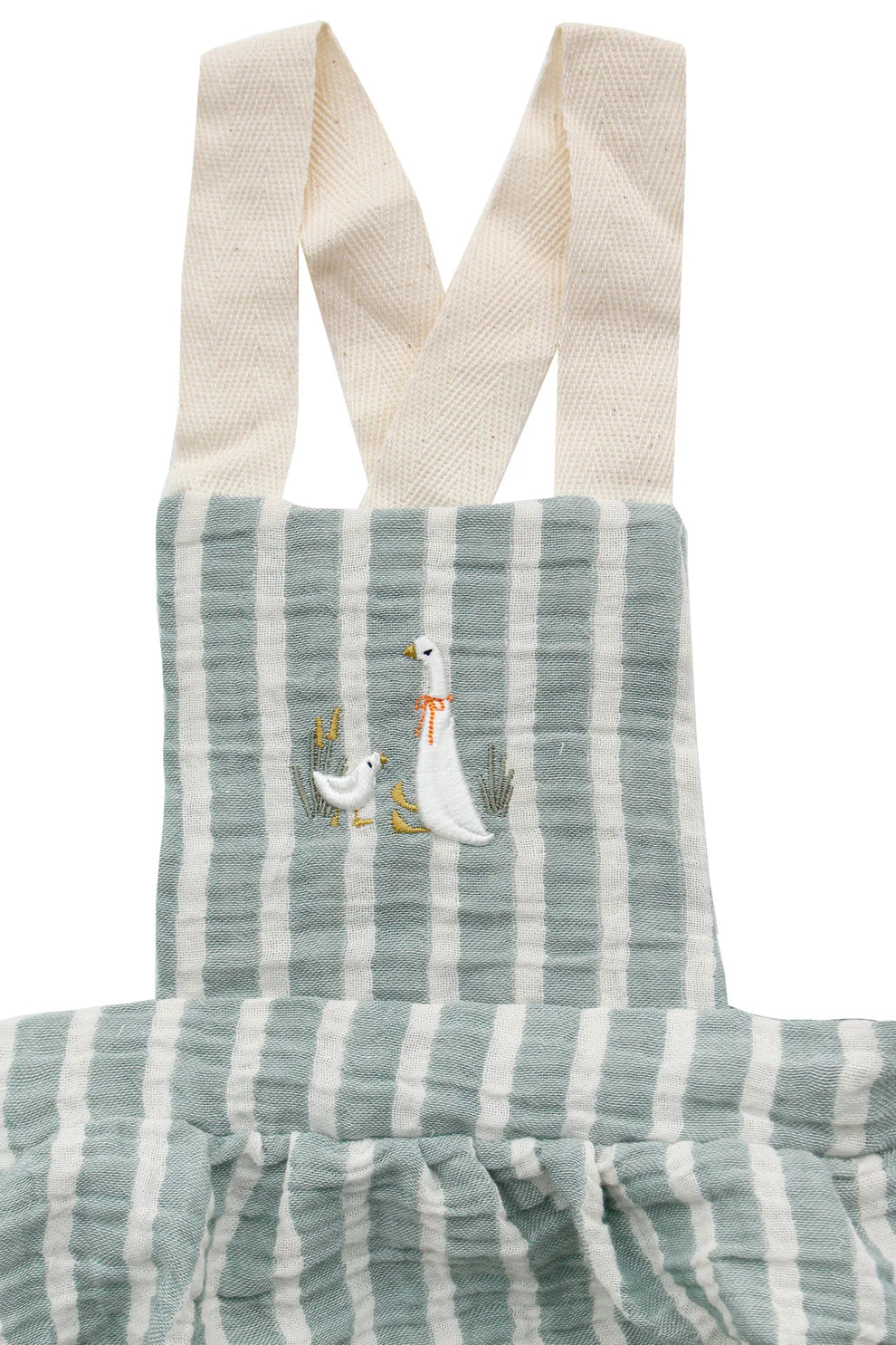 Anne Kaz Nakışlı Müslin Bebek Salopet Mint