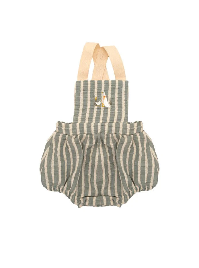 Anne Kaz Nakışlı Müslin Bebek Salopet Mint
