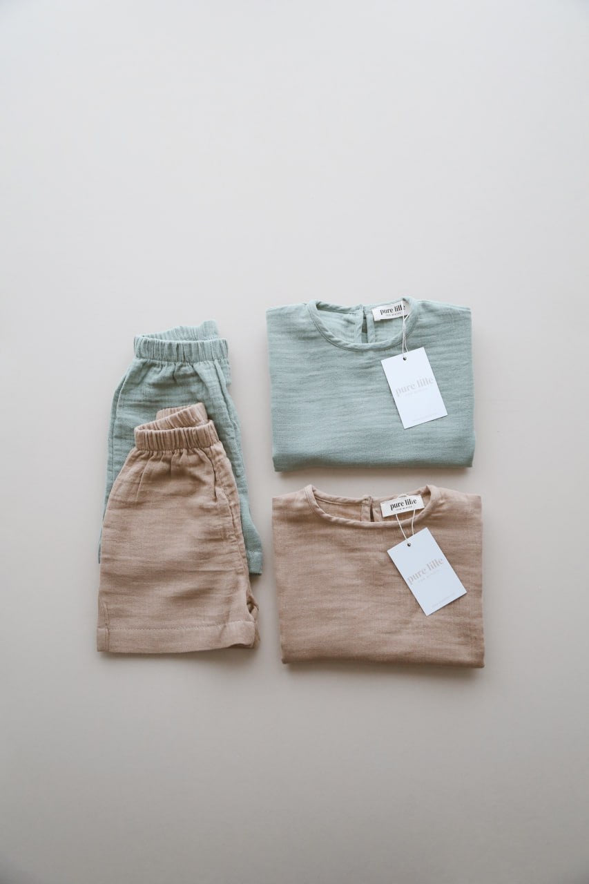 SHORT MUSLIN SET MİNT