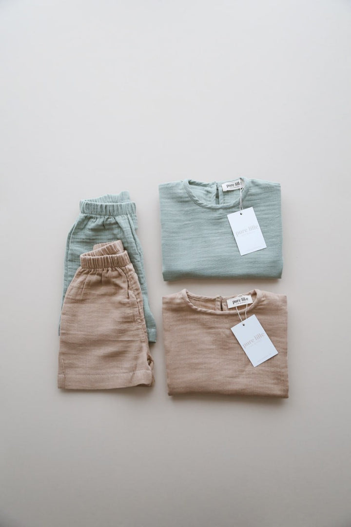 SHORT MUSLIN SET MİNT