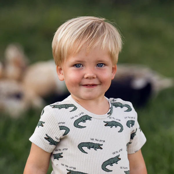 Antebies Timsah Kısa Kollu Tshirt Şort Takım