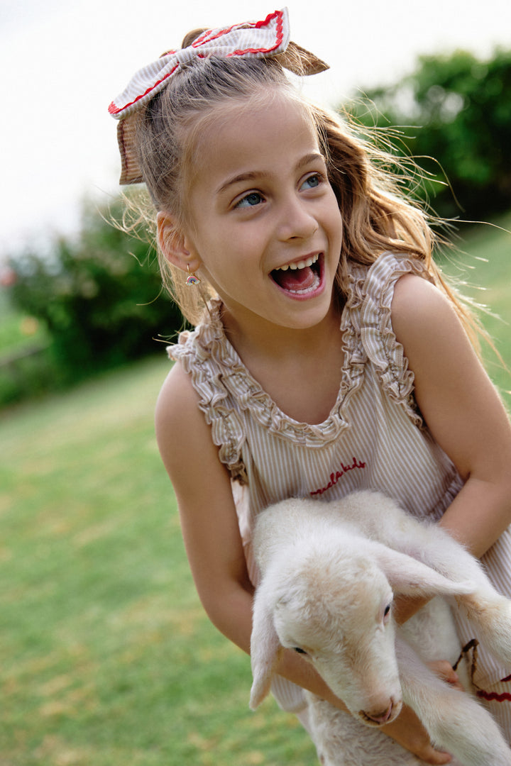 Miela Kids Fırfırlı Cherry Bluz ve Şort Takım