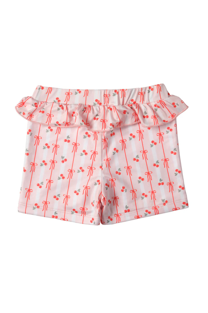 UV Korumalı Alt Üst Kız Bebek Set Cherry Bow