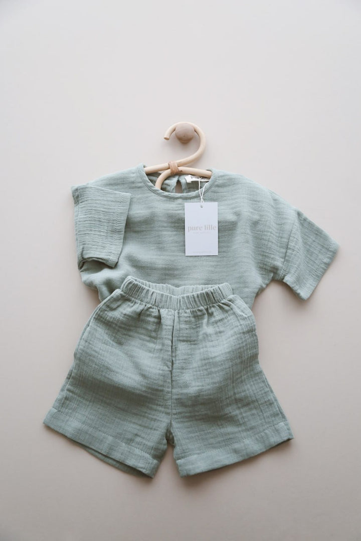 SHORT MUSLIN SET MİNT