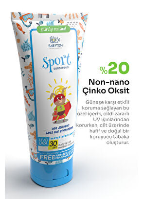 Bebek ve Çocuklar İçin Suya Dayanıklı Güneş Koruyucu Krem 100 ML