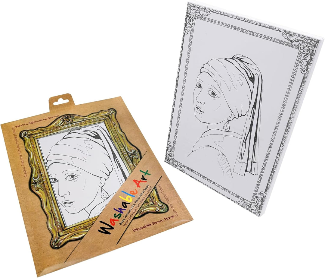 FUNNY MAT WASHABLE ART JOHANNES VERMEER GİRL WITH A PEARL EARRING