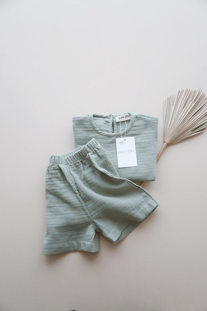 SHORT MUSLIN SET MİNT