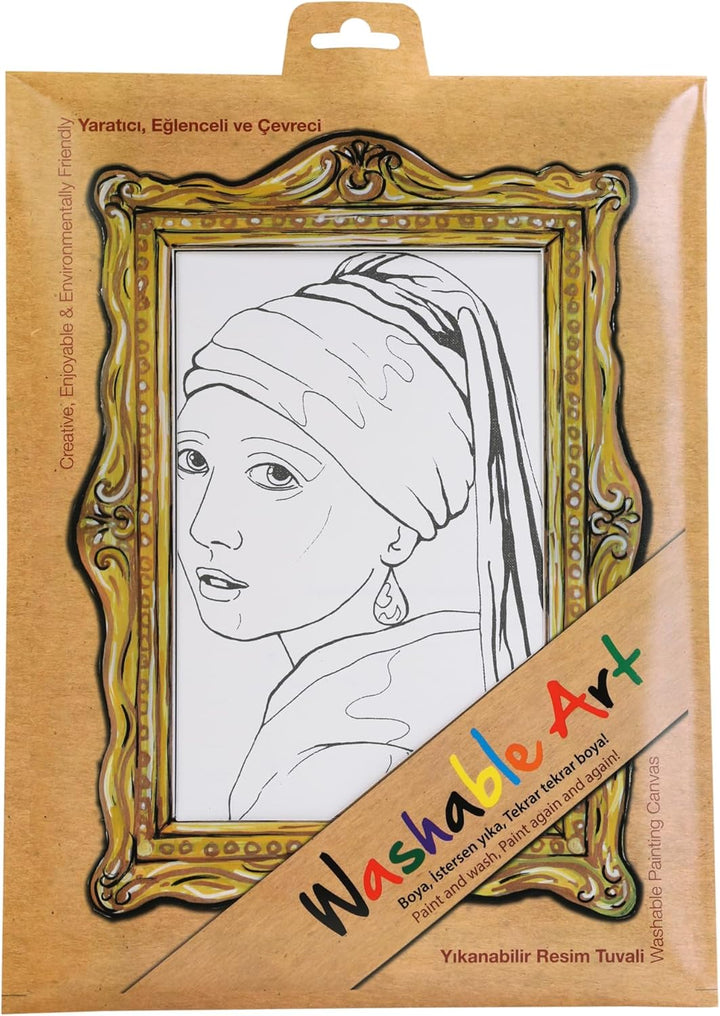 FUNNY MAT WASHABLE ART JOHANNES VERMEER GİRL WITH A PEARL EARRING