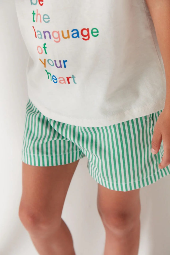 GREEN STRİPE ŞORT
