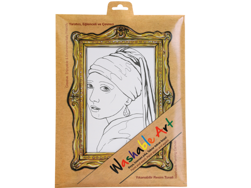 FUNNY MAT WASHABLE ART JOHANNES VERMEER GİRL WITH A PEARL EARRING