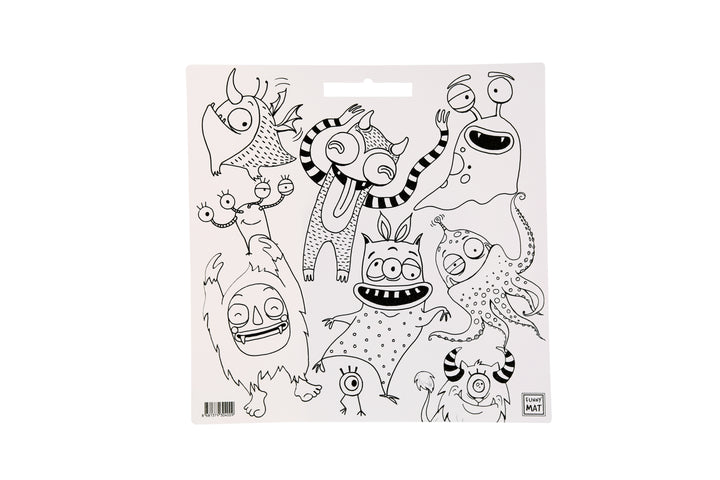 FUNNY MAT WHITE 40X40CM SEVİMLİ CANAVARLAR