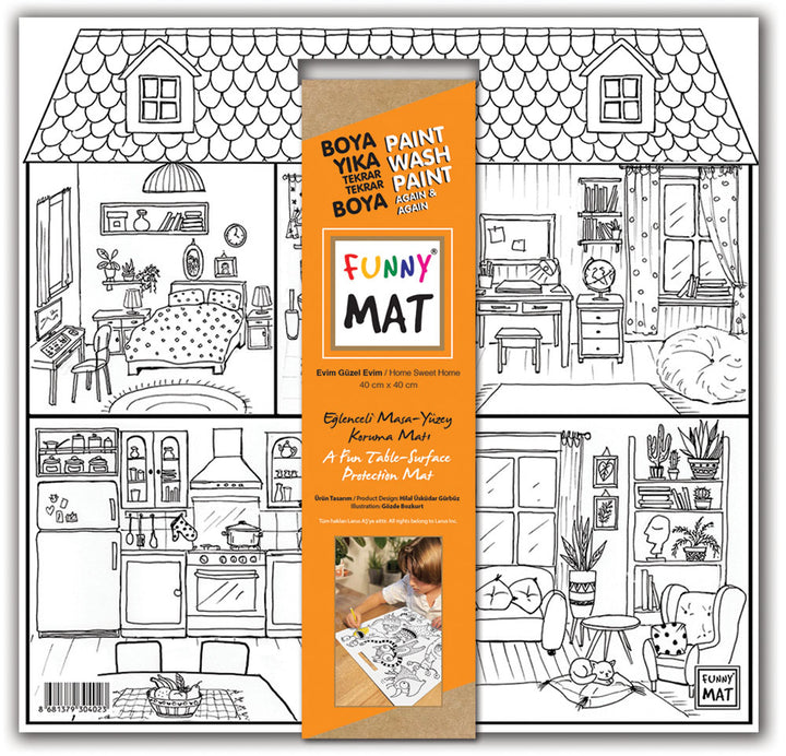 FUNNY MAT WIİTE 40X40CM EVİM GÜZEL EVİM
