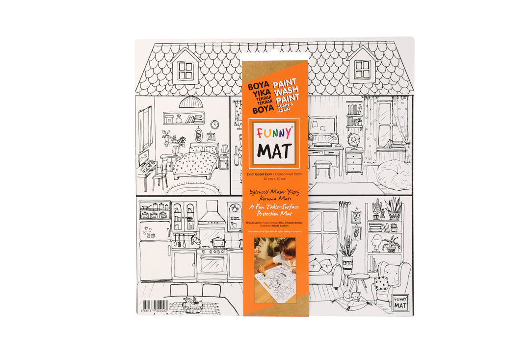 FUNNY MAT WIİTE 40X40CM EVİM GÜZEL EVİM