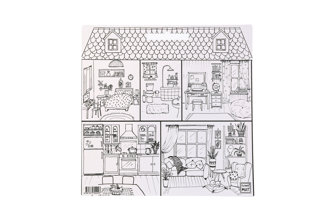 FUNNY MAT WIİTE 40X40CM EVİM GÜZEL EVİM