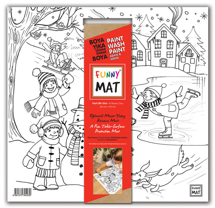 FUNNY MAT WHITE 40X40CM KARLI BİR GÜN