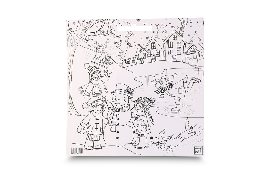 FUNNY MAT WHITE 40X40CM KARLI BİR GÜN