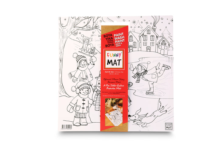 FUNNY MAT WHITE 40X40CM KARLI BİR GÜN