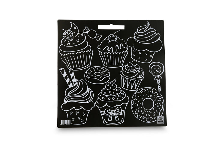 FUNNY MAT BLACK (TEBEŞİRLİ ) TATLI TATLI 40*40CM