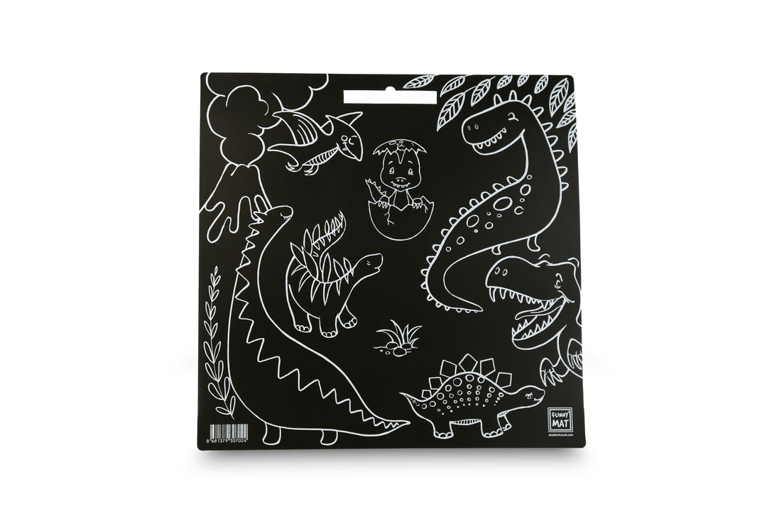 FUNNY MAT BLACK (TEBEŞİRLİ ) DİNAZORLAR 40*40CM