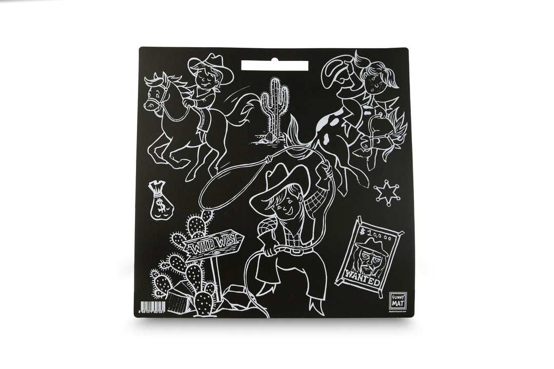 FUNNY MAT BLACK (TEBEŞİRLİ ) VAHŞİ BATI 40*40CM