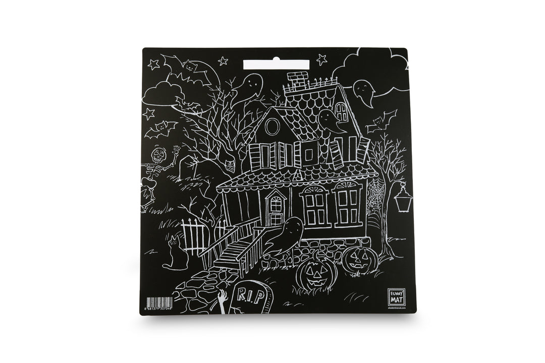 FUNNY MAT BLACK (TEBEŞİRLİ ) KORKU EVİ 40*40CM