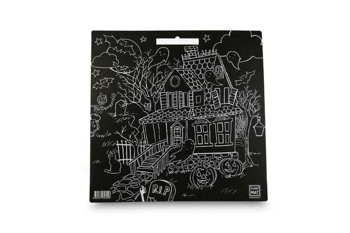 FUNNY MAT BLACK (TEBEŞİRLİ ) KORKU EVİ 40*40CM