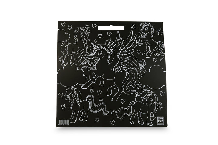 FUNNY MAT BLACK (TEBEŞİRLİ ) UNİCORN 40*40CM