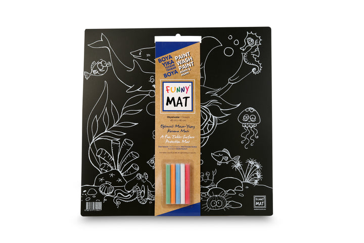 FUNNY MAT BLACK ( TEBEŞİRLİ ) OKYANUS 40*40CM