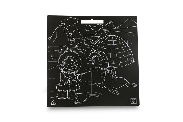 FUNNY MAT BLACK (TEBEŞİRLİ ) KUTUP 40*40CM