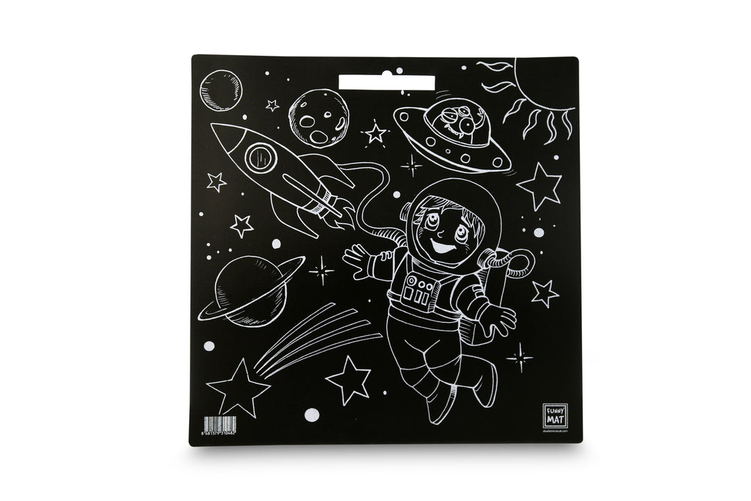 FUNNY MAT BLACK (TEBEŞİRLİ ) UZAY 40*40CM