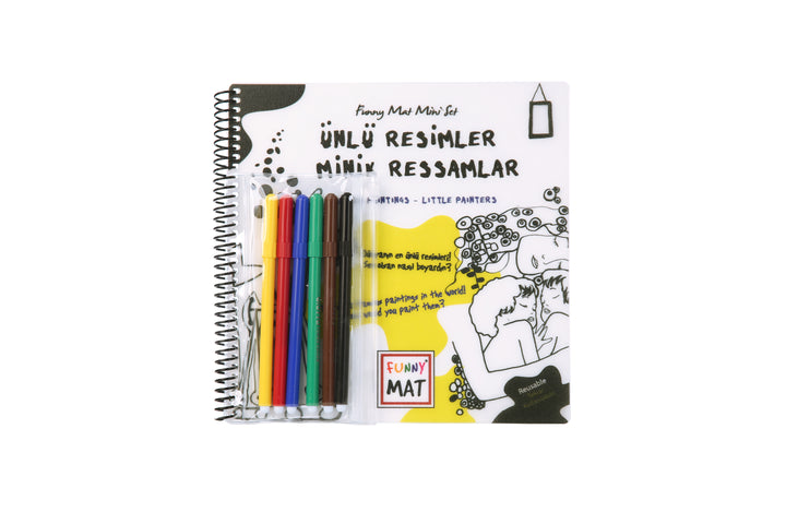 FUNNY MAT MİNİ SET ÜNLÜ RESİMLER MİNİK RESSAMLAR (KALEMLİ)