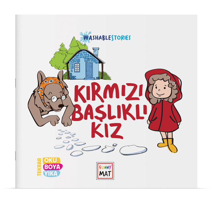 FUNNY MAT YIKANABİLİR HİKAYE KİTABI KIRMIZI BAŞLIKLI KIZ YENİ