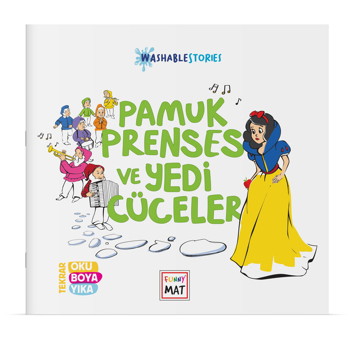 FUNNY MAT YIKANABİLİR HİKAYE KİTABI PAMUK PRENSES VE YEDİ CÜCELER YENİ