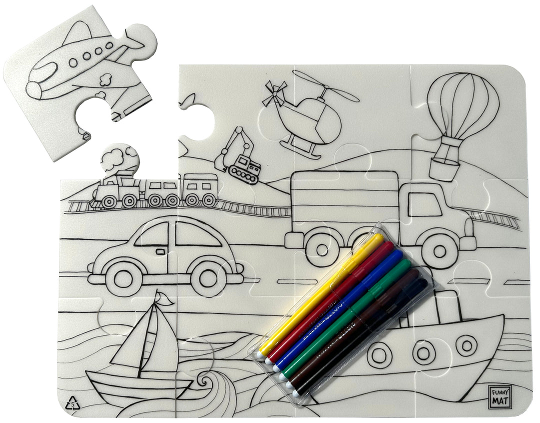 FUNNY MAT WASHABLE PUZZLE TAŞITLAR