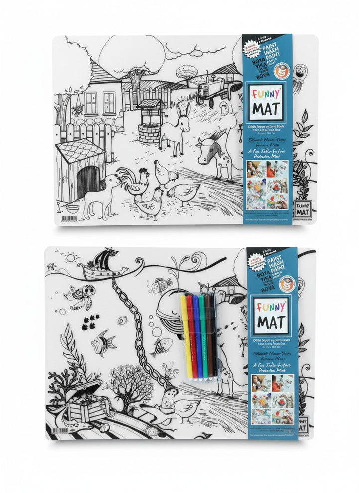 FUNNY MAT 2Lİ SET ÇİFTLİK &amp; DERİN DENİZ 6&