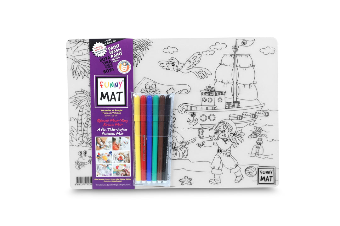 FUNNY MAT 2Lİ SET KORSANLAR &amp; ARAÇLAR  6&