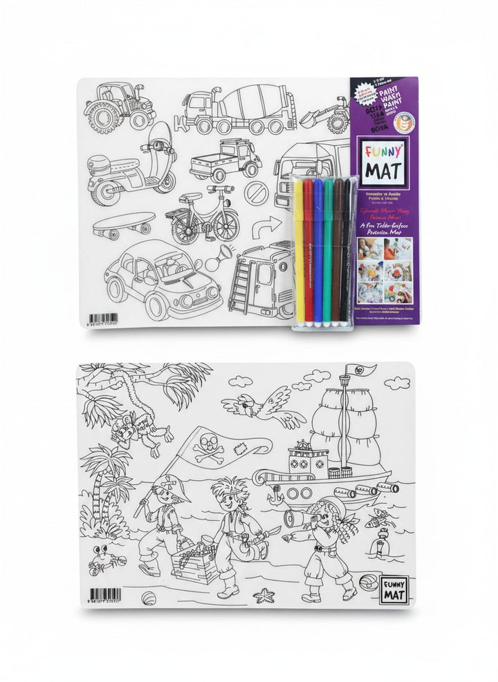 FUNNY MAT 2Lİ SET KORSANLAR &amp; ARAÇLAR  6&