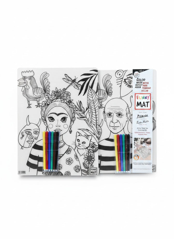 FUNNY MAT 2Lİ SET- PABLO PİCASSO &amp; FRİDA KAHLO 30X40 CM 6&