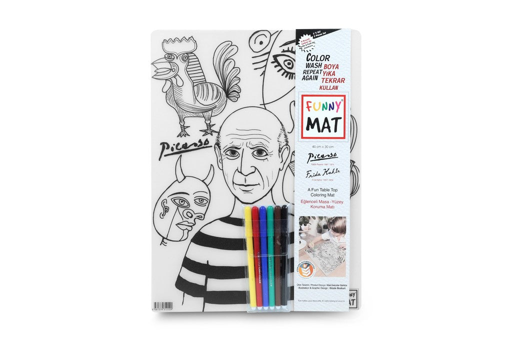 FUNNY MAT 2Lİ SET- PABLO PİCASSO &amp; FRİDA KAHLO 30X40 CM 6&