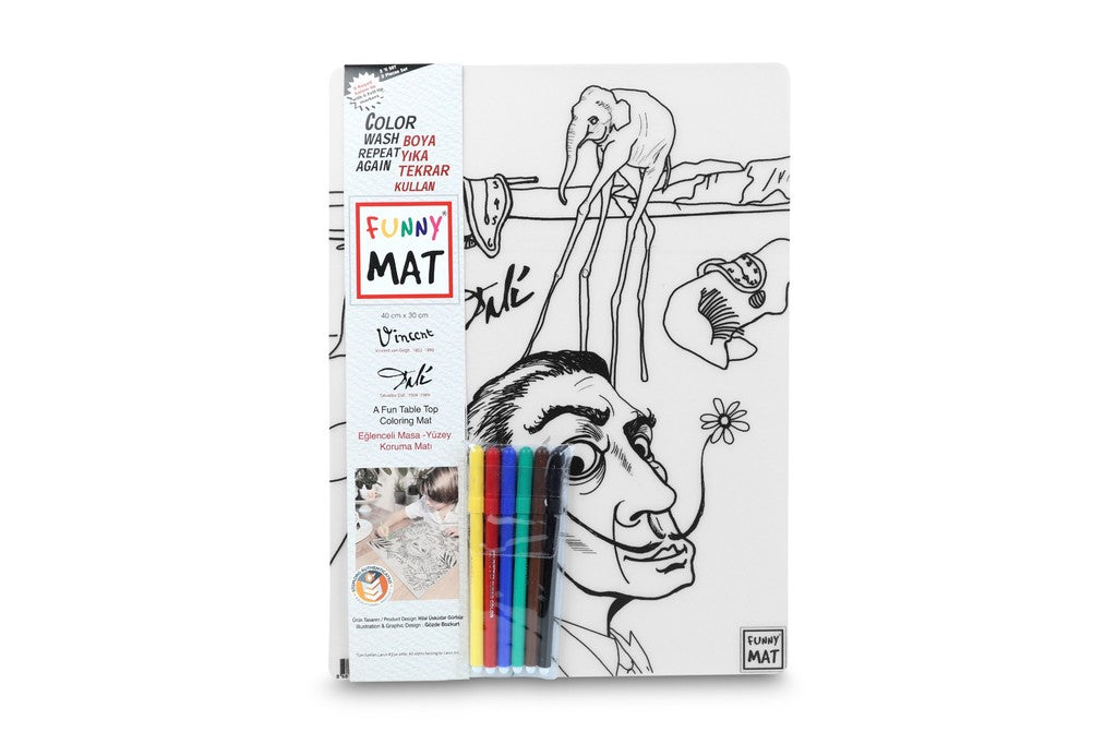 FUNNY MAT 2Lİ SET- VINCENT VAN GOGH &amp; SALVADOR DALİ 30X40 CM 6&
