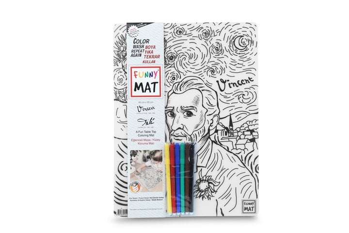 FUNNY MAT 2Lİ SET- VINCENT VAN GOGH &amp; SALVADOR DALİ 30X40 CM 6&
