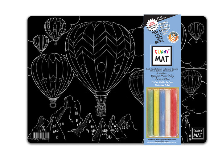 FUNNY MAT 2Lİ SET SICAK HAVA BALONU &amp; SERBEST ÇALIŞMA 25X35CM 5&