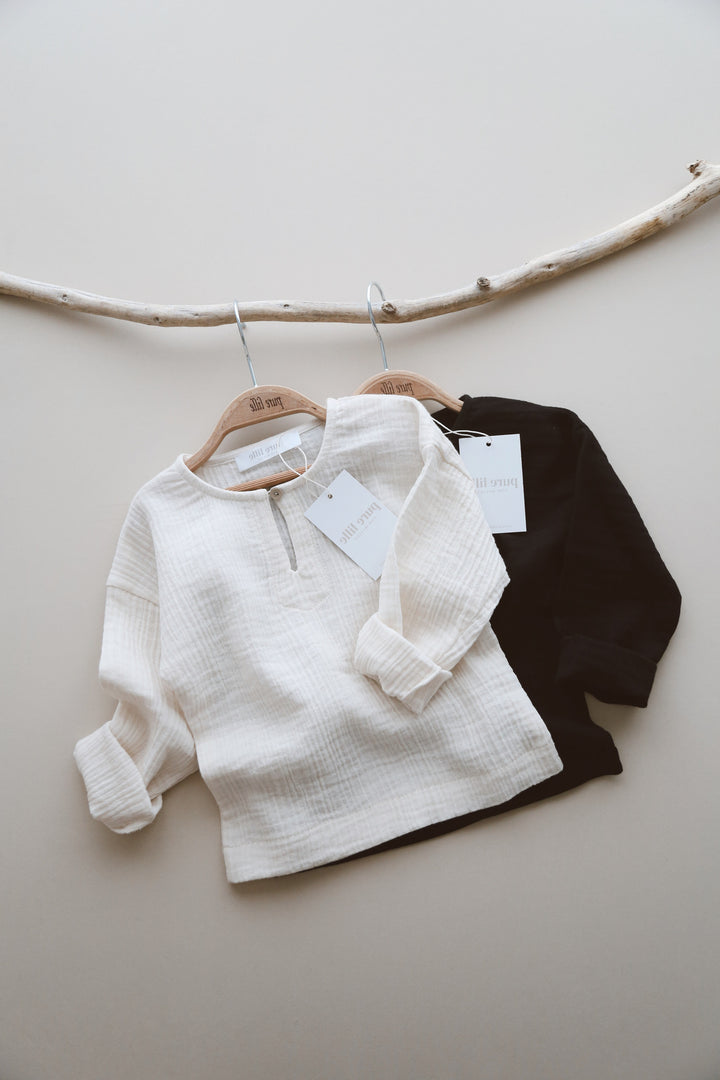MUSLIN SHIRT SİYAH